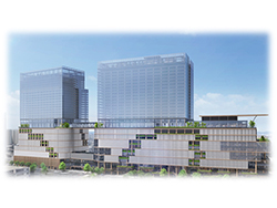 「名古屋駅地区再開発計画」のイメージ（提供：名古屋鉄道、デザインアーキテクト：（株）日建設計・SKIDMORE, OWINGS & MERRILL LLP）