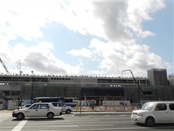 広島駅北口の工事風景