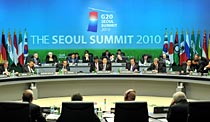 10年11月に開かれた「G20ソウル・サミット」の様子